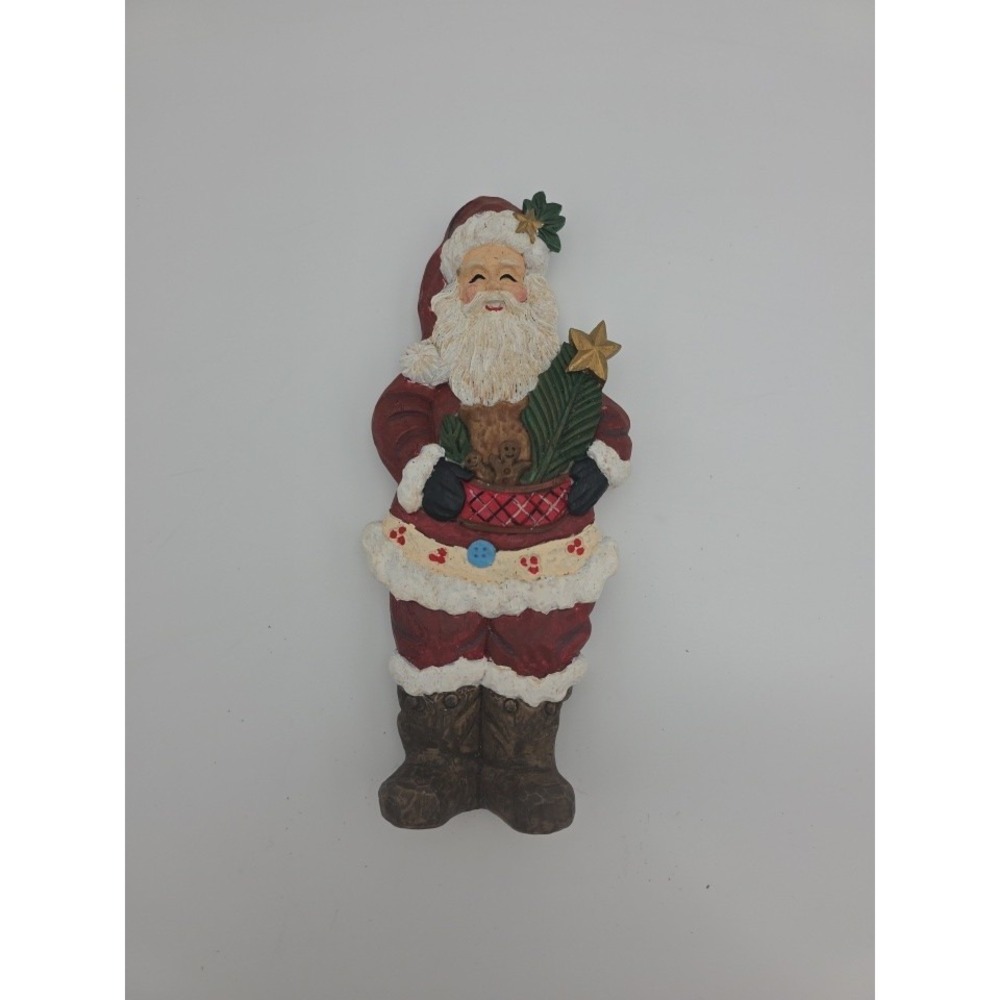 Christmas Decor Happy Santa Claus Resin 10"